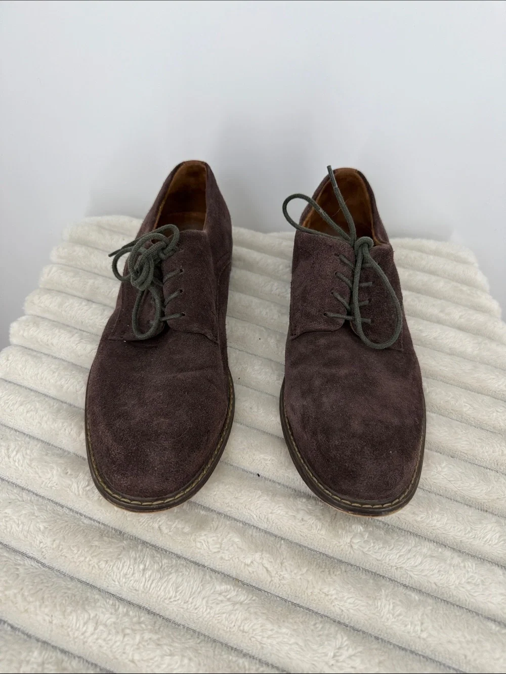 Kenneth Cole NY Winston Suede Derby Lace Up shoes Sz 7.5